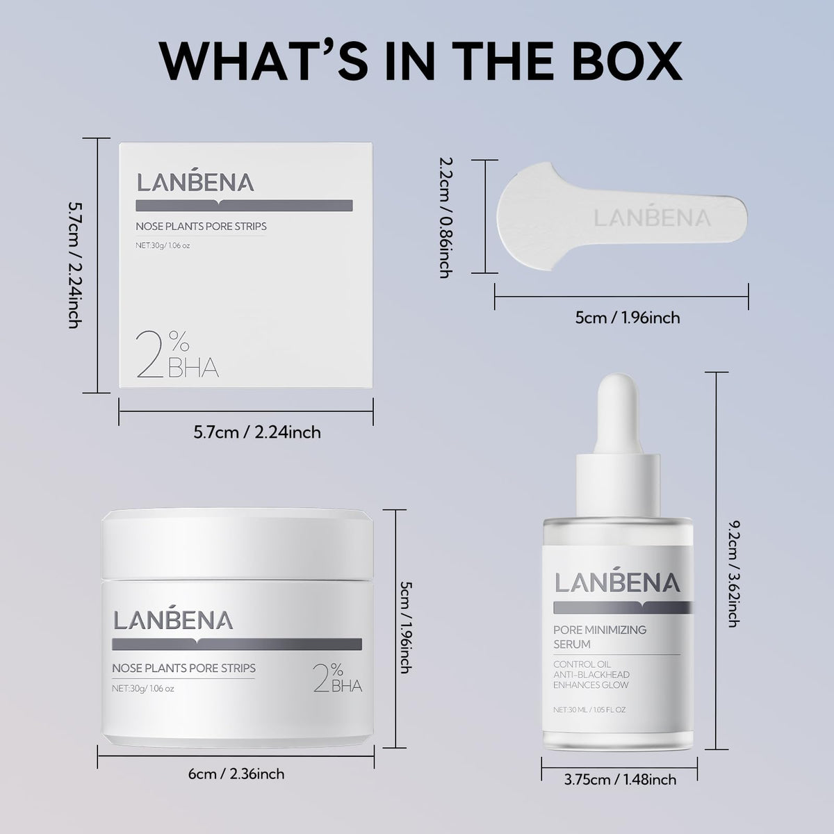 LANBENA set staged on bathroom counter for daily routine convenience benefit