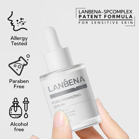 LANBENA kit arranged on bathroom shelf, suggests daily skincare integration