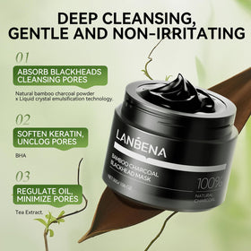 LANBENA peel-off removal action showing clean lift of impurities and visible results benefit