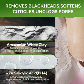 Removed strip showing extracted blackheads and cleaner skin with LANBENA