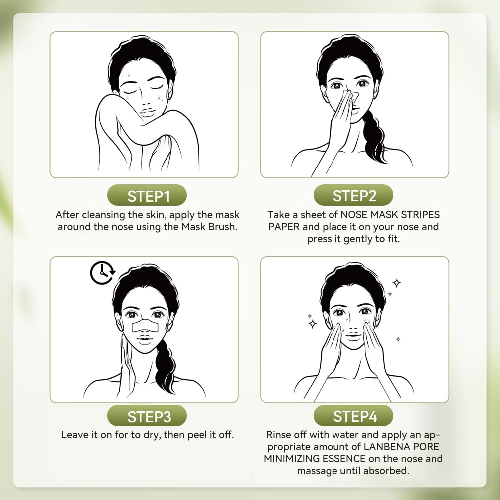 LANBENA peeling mask action revealing removed impurities for cleaner pores