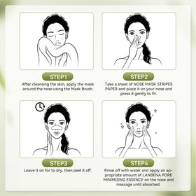 LANBENA peeling mask action revealing removed impurities for cleaner pores