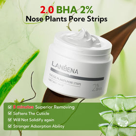 LANBENA strip being peeled off nose, showcasing effective debris removal