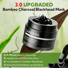 LANBENA peeled strip with visible extraction showing effective blackhead removal