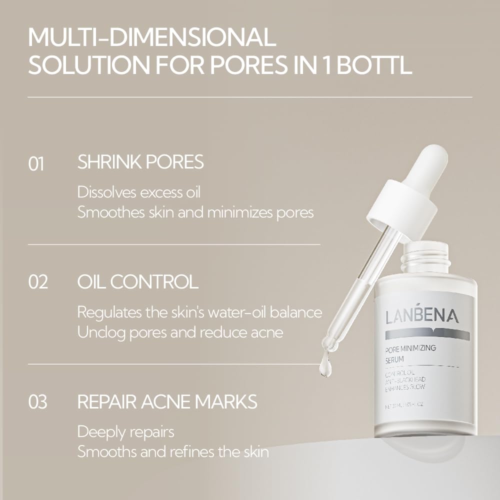 LANBENA used after blackhead removal to hydrate skin and reduce pore appearance