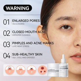 LANBENA pore-minimizing serum bottle highlighting label and hydrating benefit
