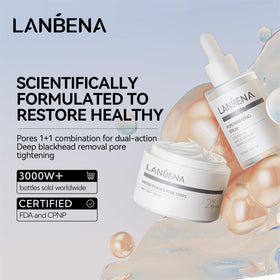 LANBENA pore strips close-up showing adhesive texture and easy removal benefit