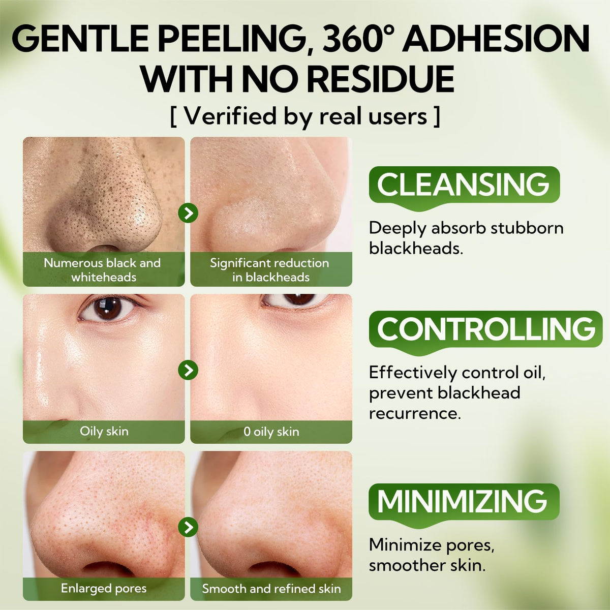 LANBENA peeled strip with visible impurities showing effective removal