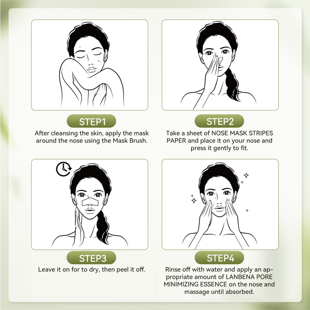 LANBENA strip with witch hazel and aloe visuals showing soothing benefit