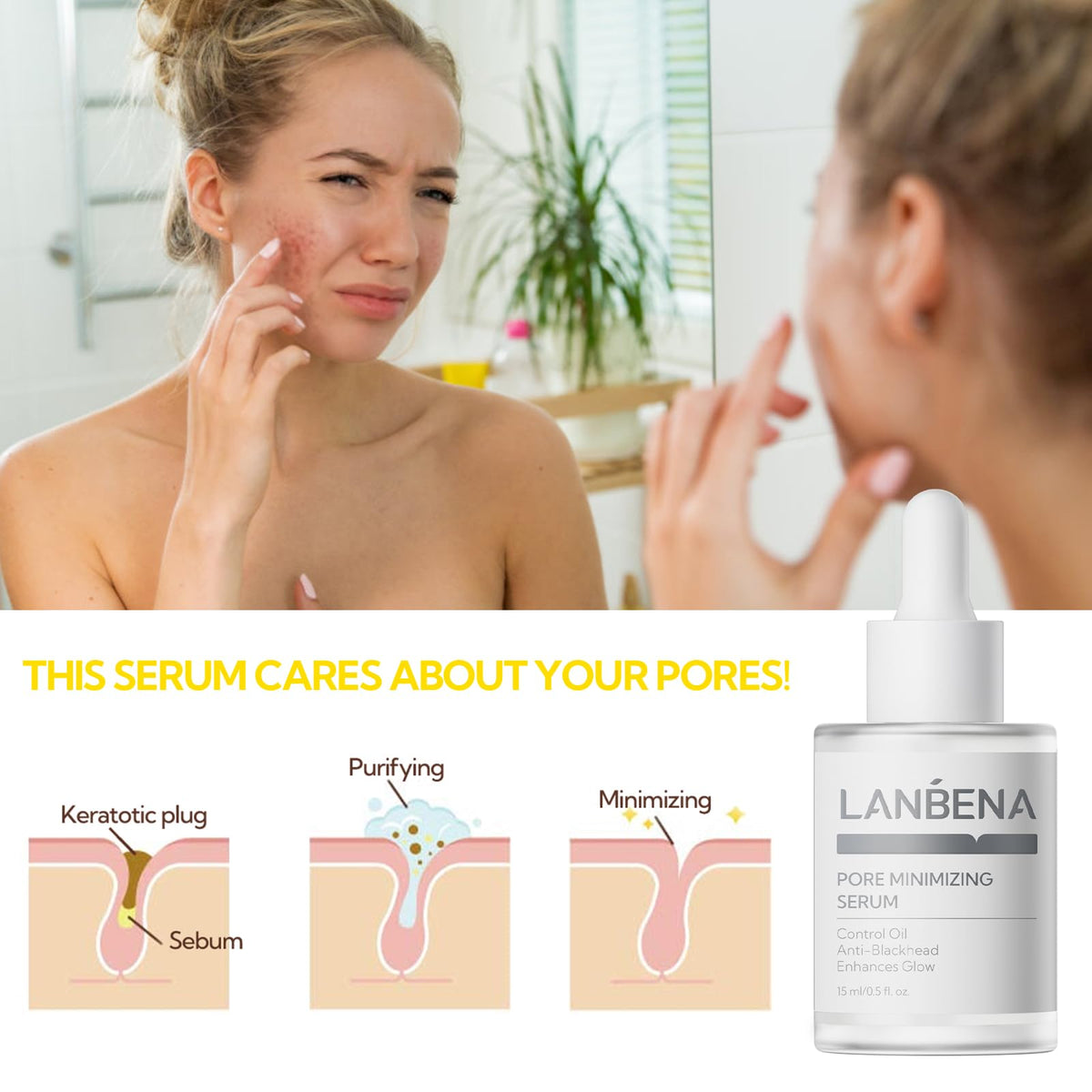 LANBENA open tube with mask texture visible, demonstrating smooth application