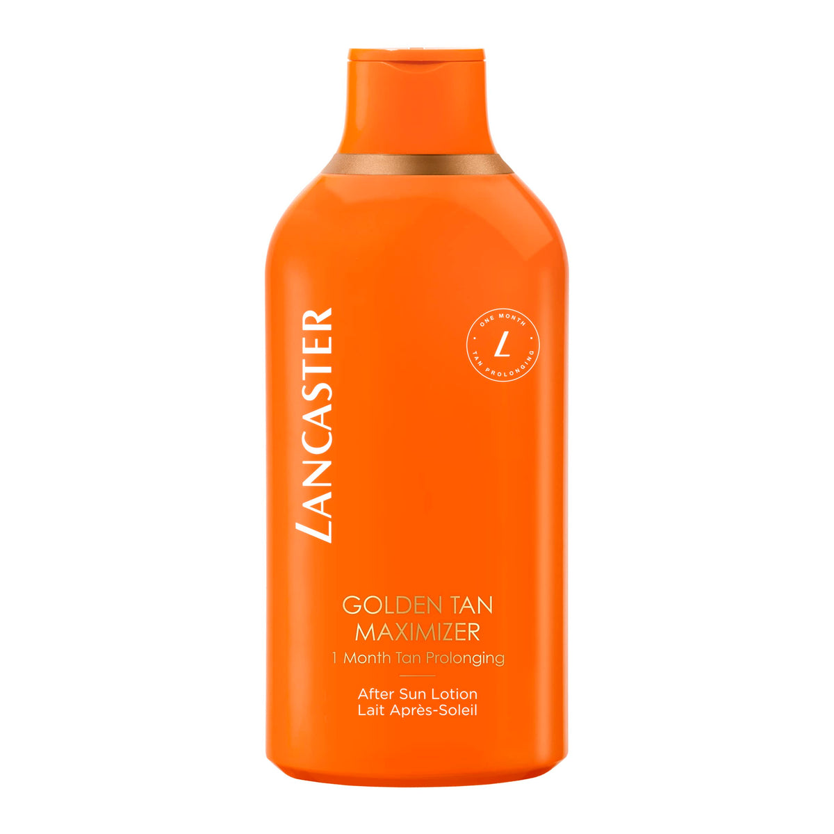 Lancaster front packaging showing bottle and branding, promotes easy identification and trust