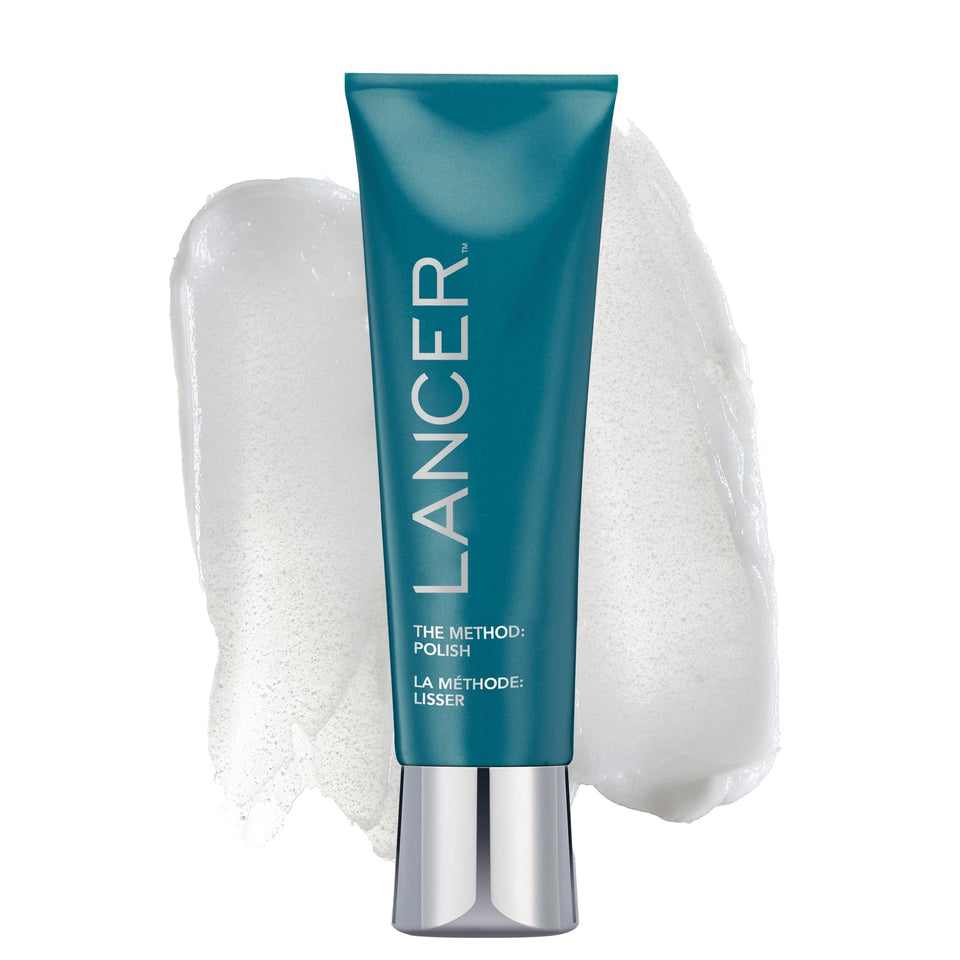 Lancer Skincare front packaging showing the polish and brand, highlights professional quality