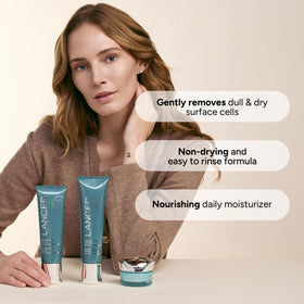 Lancer The Polish scrub texture close-up reveals gentle exfoliation benefits