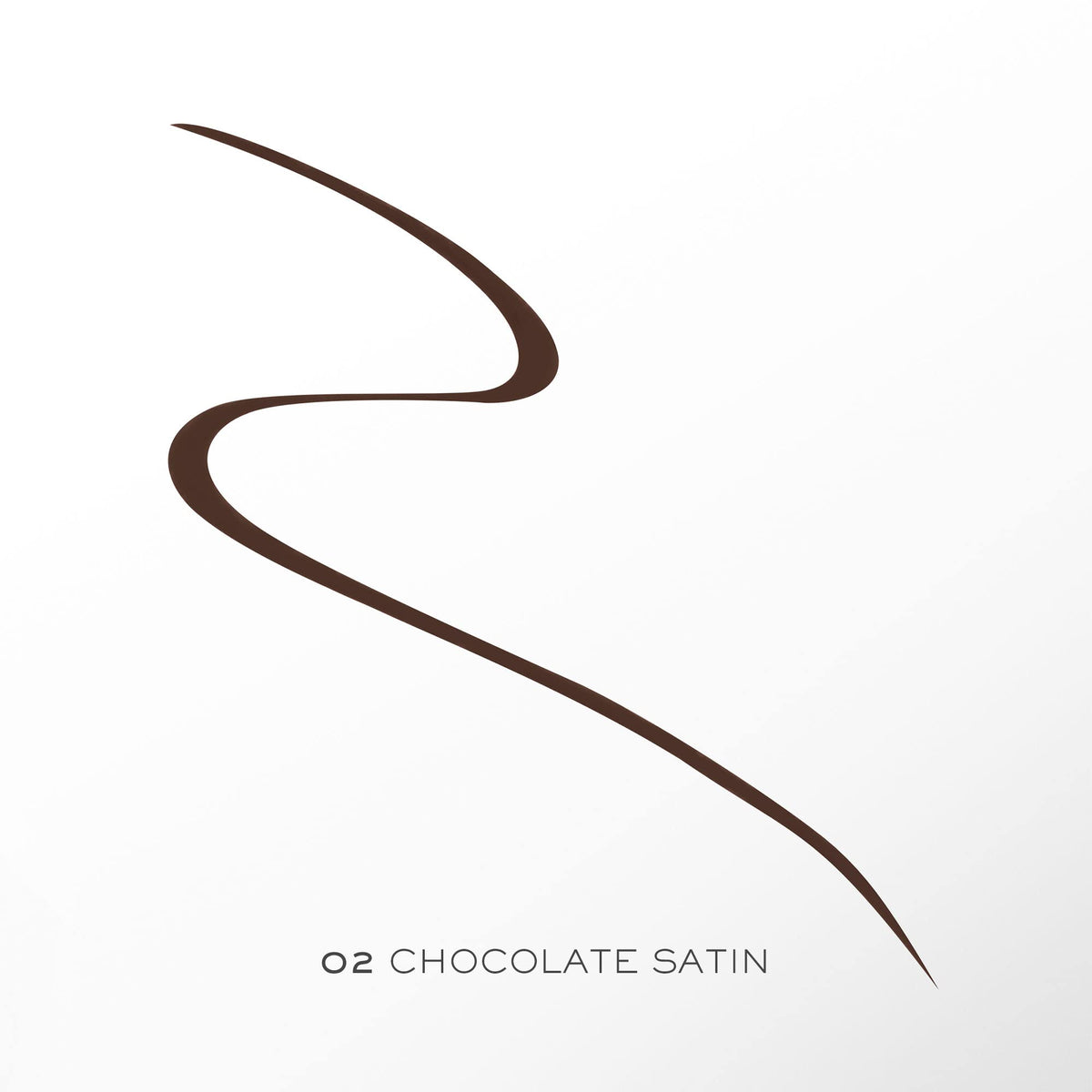Lancôme Artliner felt tip close-up with a smooth chocolate satin stroke demonstrating precision