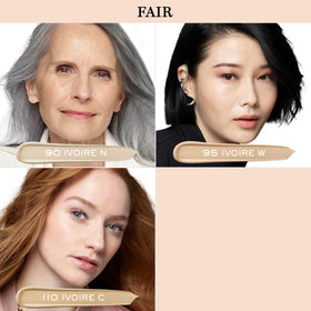 Lancôme before and after under-eye comparison demonstrating brightening effect