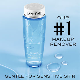 Lancôme Bi-Facil shaken to blend oil and water phases for effective dissolving