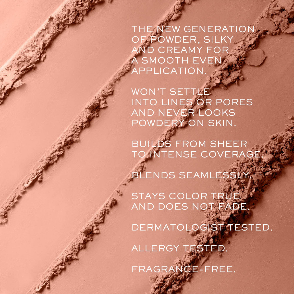 Lancôme brush sweeping ultra-fine powder close-up, demonstrating seamless blending benefit