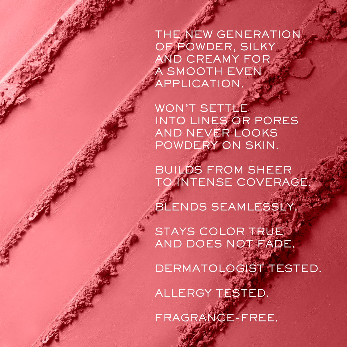 Lancôme close-up of powder texture highlighting ultra-fine silky finish for seamless blend