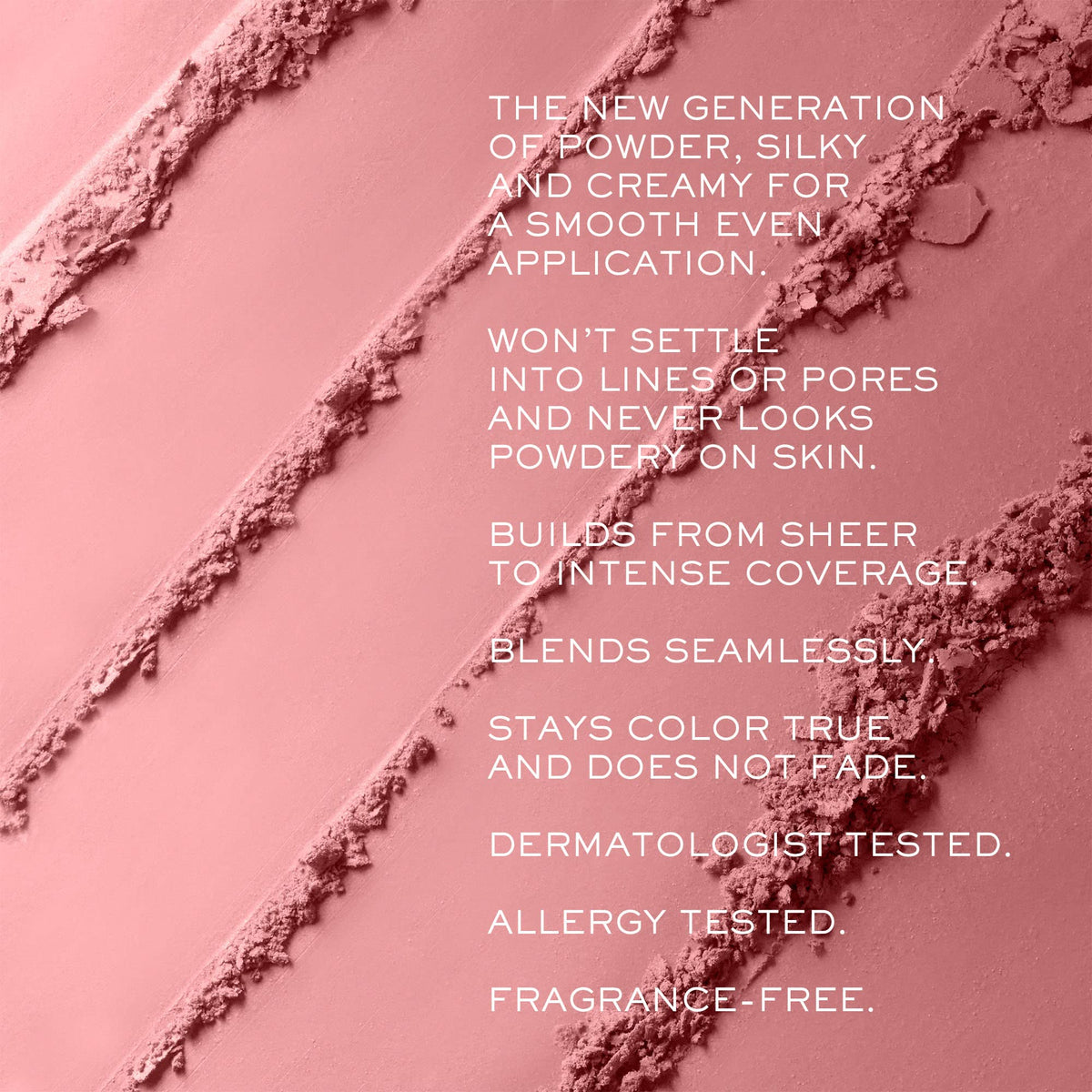 Lancôme powder blush texture close-up demonstrating ultra-fine silky finish for smooth blending