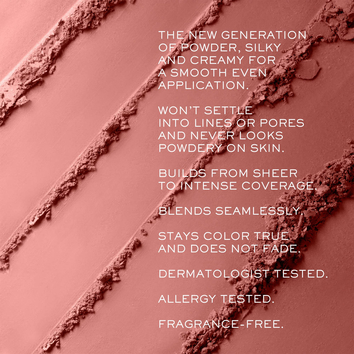 Lancôme powder texture swatch close-up revealing silky, ultra-fine finish for smooth blending