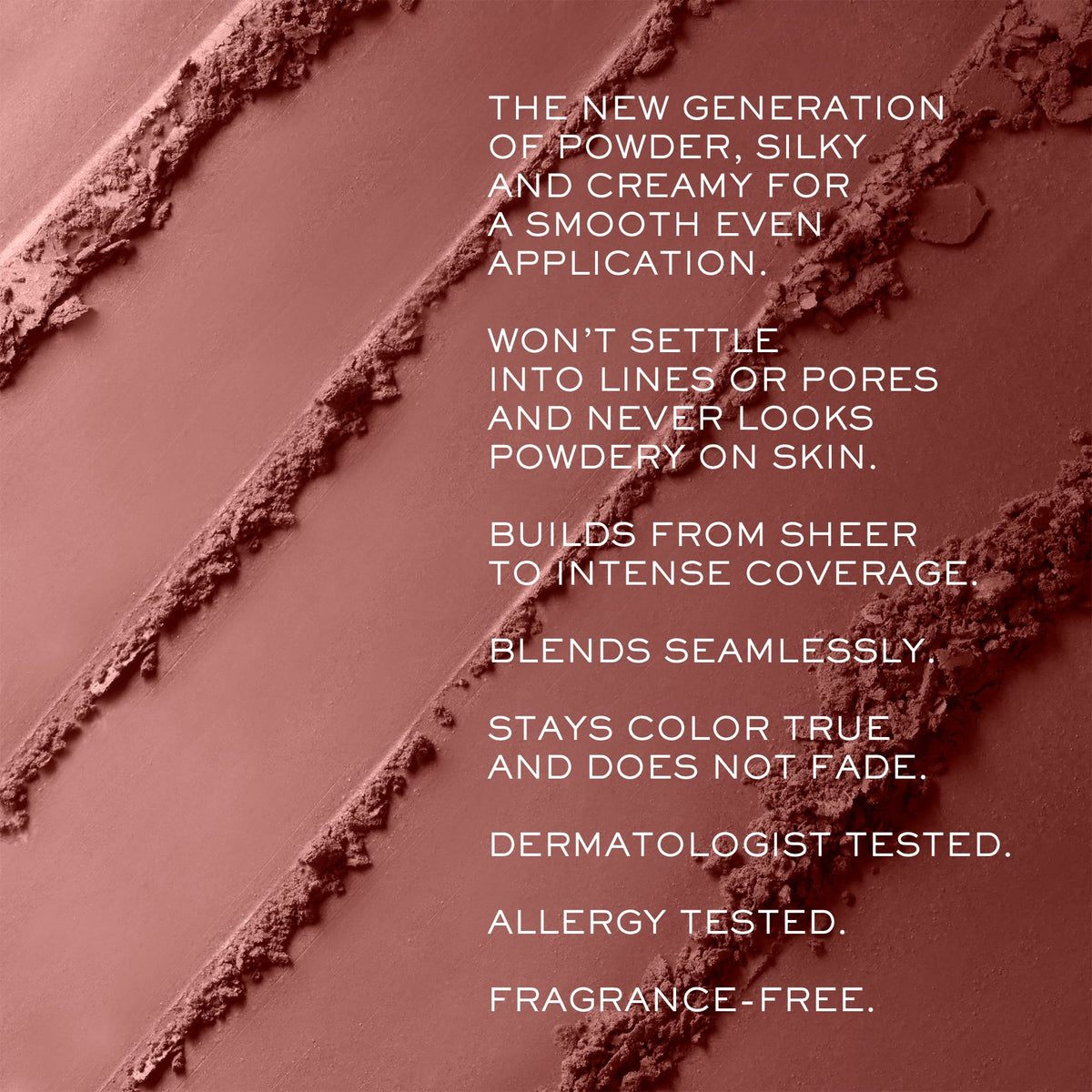 Lancôme close-up texture shot revealing ultra-fine silky powder for smooth application