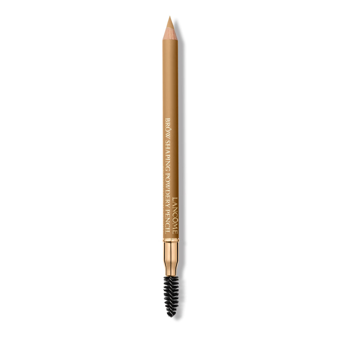 Lancôme Brow Shaping Pencil front packaging showing compact dual-ended design and shade