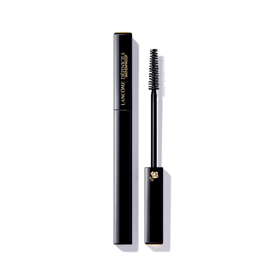 Lancôme mascara tube front view showing sleek packaging and brand benefit