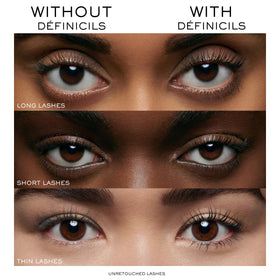 Lancôme texture swipe of mascara showing smooth, non-clumping finish for definition