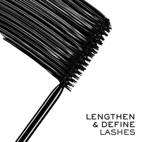 Lancôme Définicils mascara texture swatch on paper demonstrating smooth, clump-free finish