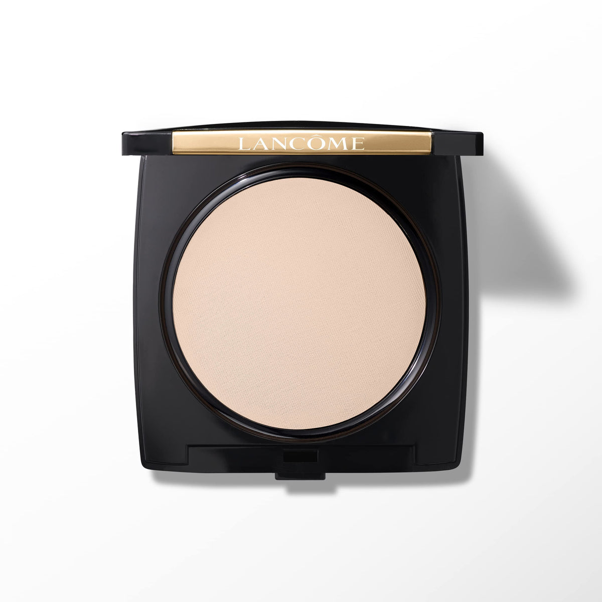 Lancôme compact front view showing sleek case and shade clarity benefit