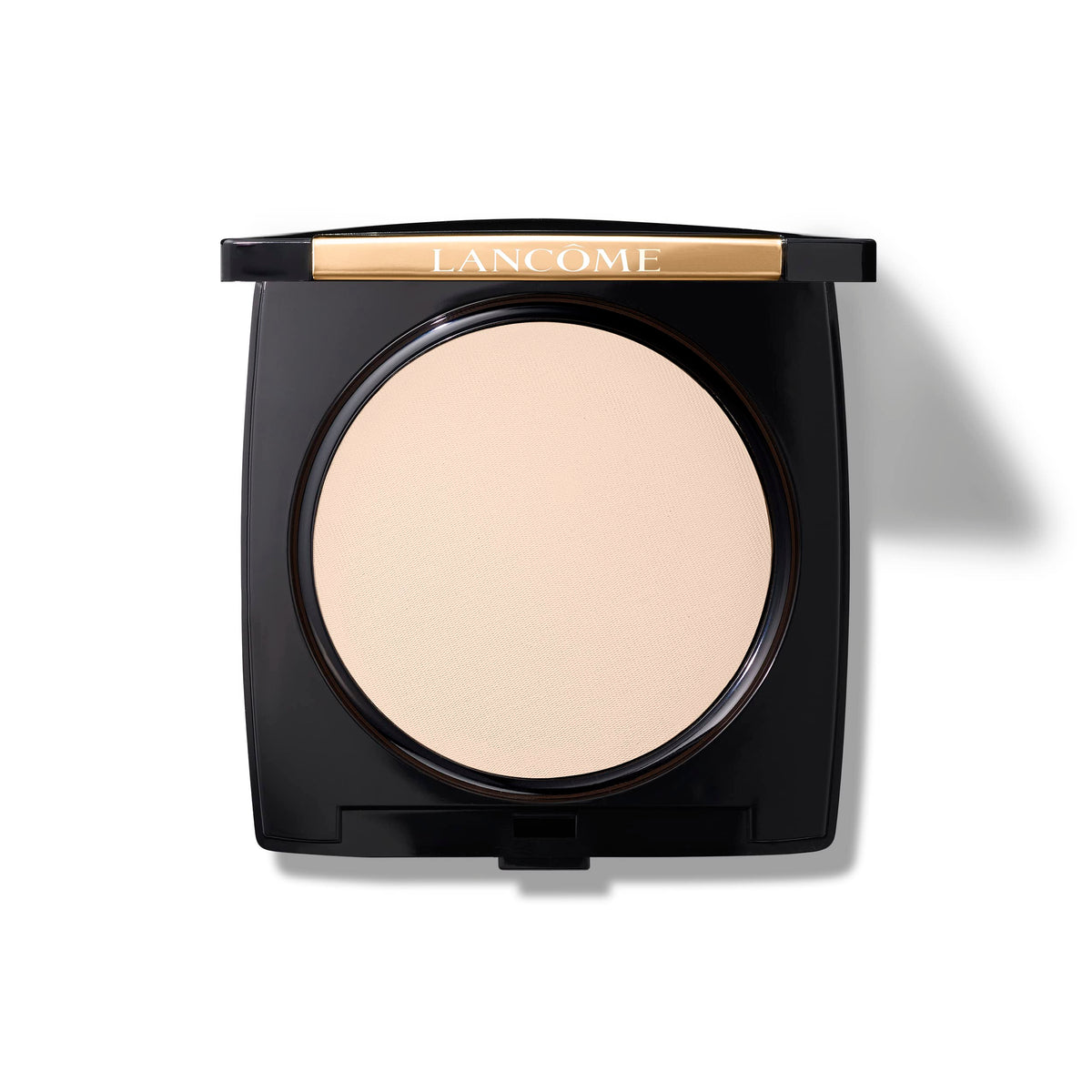 Lancôme Dual Finish front compact showing branding and sleek packaging for easy travel