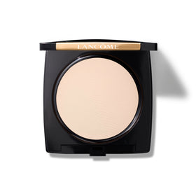 Lancôme Dual Finish front compact showing branding and sleek packaging for easy travel