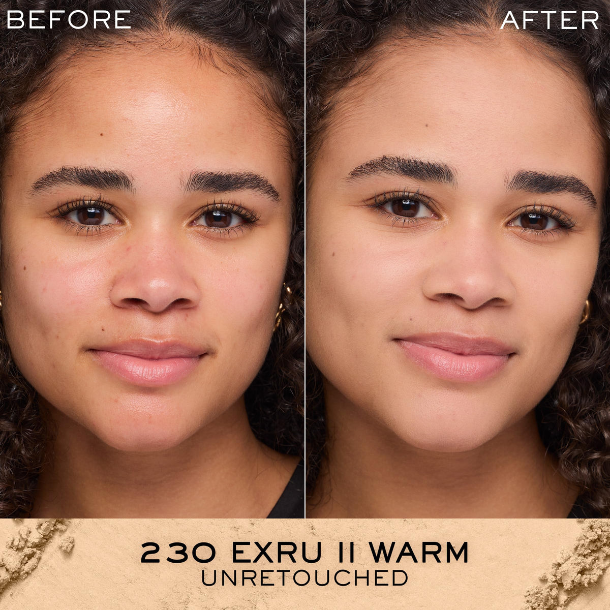Lancôme sponge wet application demonstrating full coverage benefit