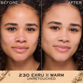 Lancôme sponge wet application demonstrating full coverage benefit