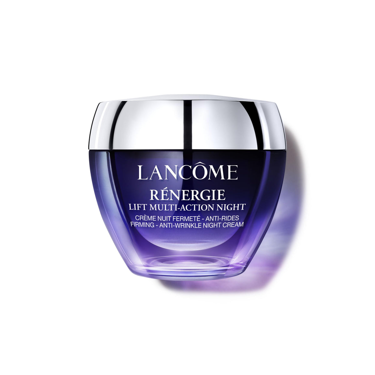 Lancôme Rénergie Lift jar front view showing premium packaging and soothing benefit