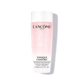 Lancôme front bottle view showing elegant packaging and product clarity benefit