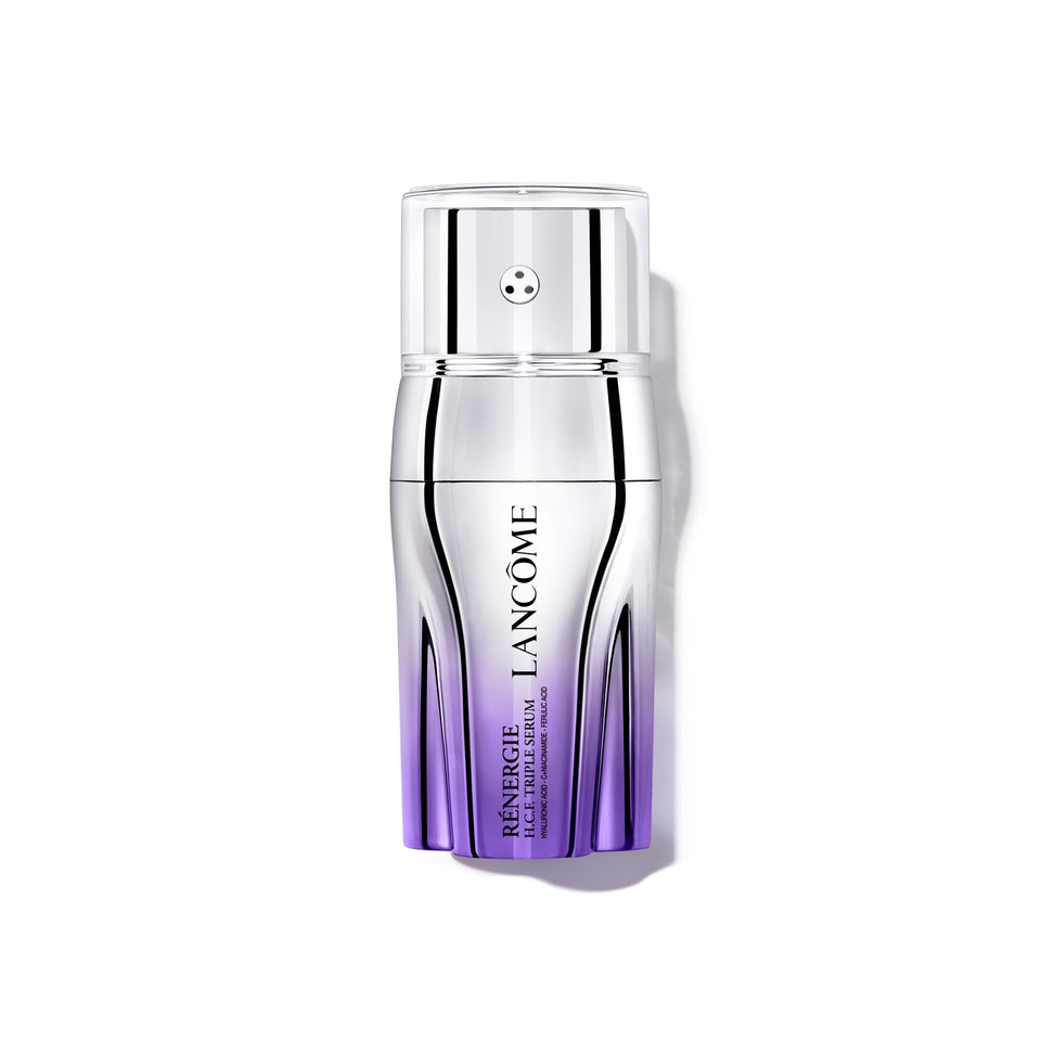 Lancôme front packaging of Rénergie H.C.F. showing sleek bottle and size benefit