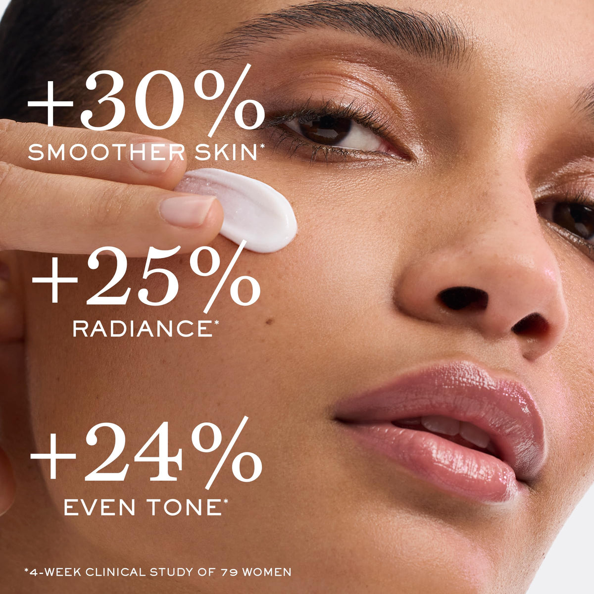 Lancôme moisturizer beside serum pump showing layering with other skincare