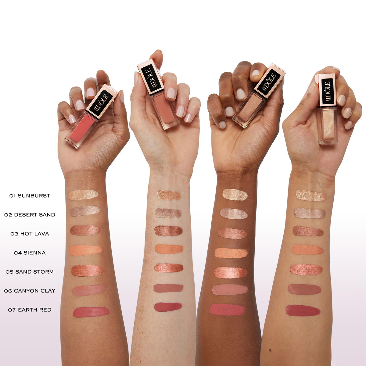 Lancôme Idôle Tint applied on eyelid as eyeshadow for blended daytime look