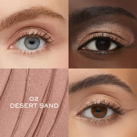 Lancôme Idôle Tint Desert Sand swatch on skin demonstrating neutral bronze shimmer
