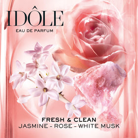 Lancôme Idôle paired with Idôle perfume illustrating enhanced fragrance layering