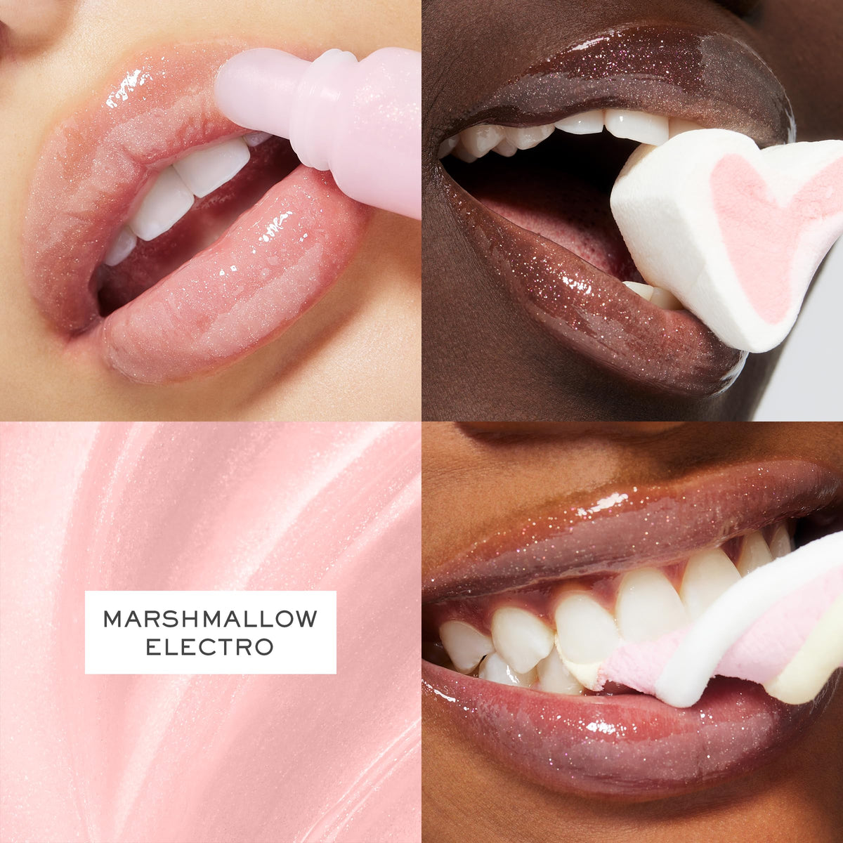 Lancôme Juicy Tubes texture swatch highlighting glossy, slightly sticky finish and hydrating look