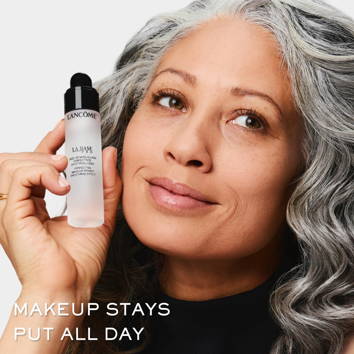 Lancôme primer spread on skin scaled to show matte, even finish