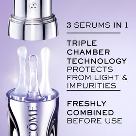 Lancôme label ingredients panel showing key actives for targeted skin benefits