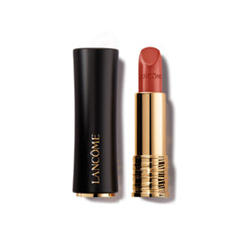 Lancôme lipstick cap off showing shade 274 French Tea and instant applicator benefit