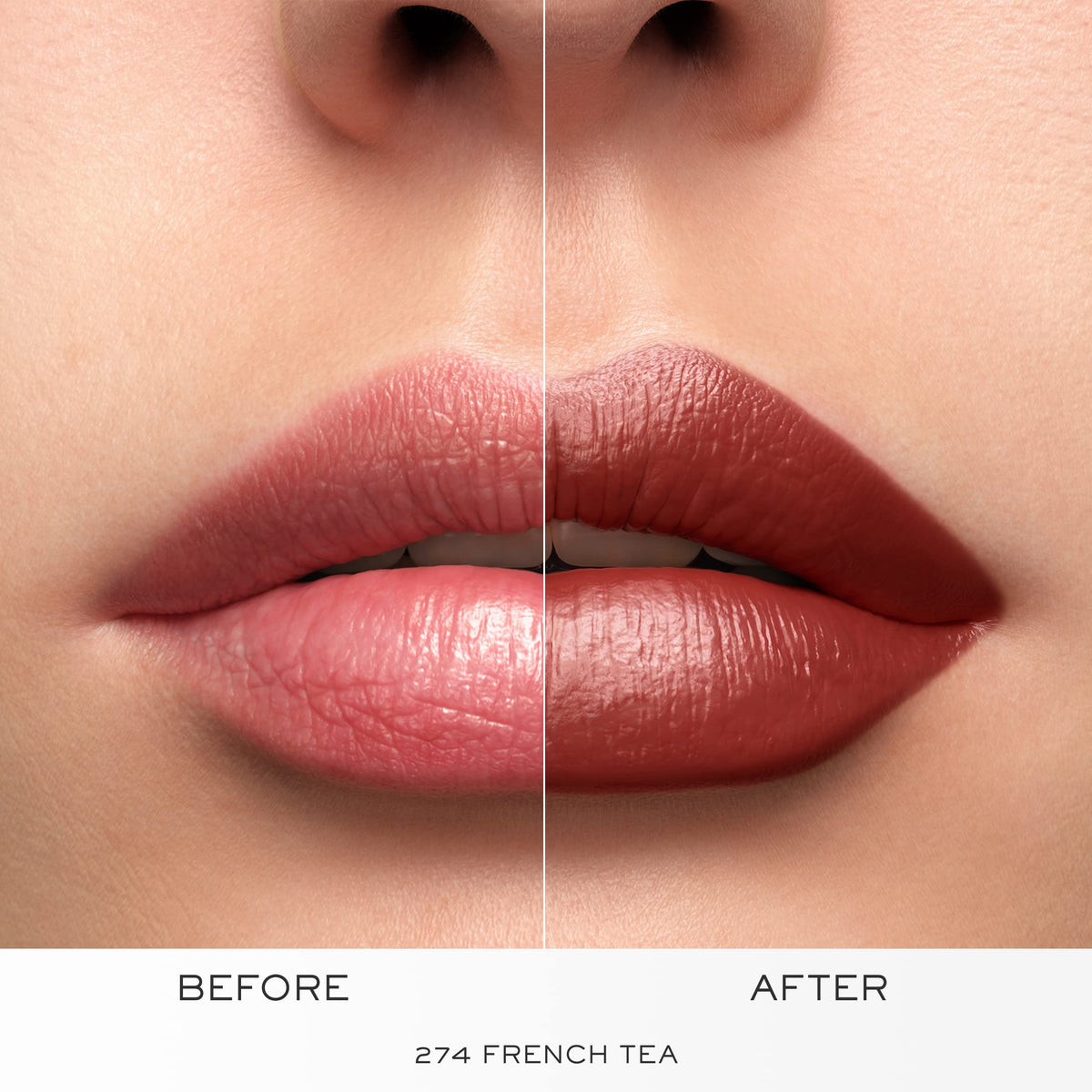 Lancôme lipstick worn on model at evening event illustrating long-lasting polished look