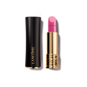 Lancôme lipstick front view showing Rose Cocktail shade and luxurious case