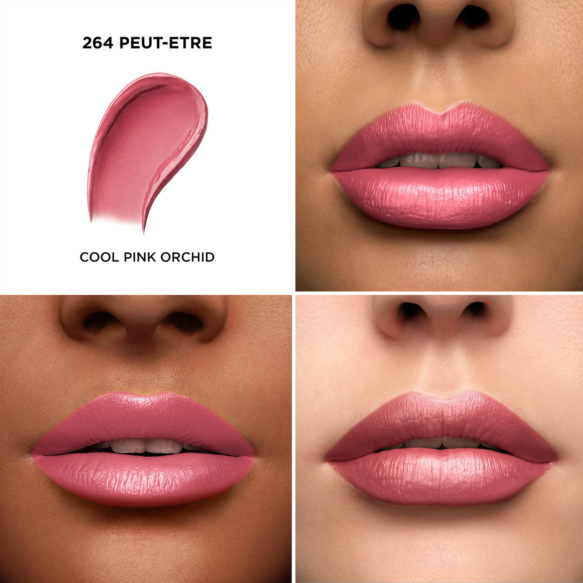 Lancôme open twist-up lipstick bullet showing smooth applicator benefit