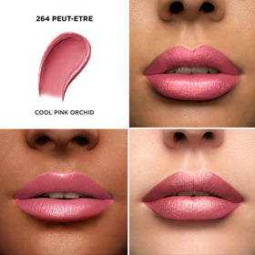 Lancôme open twist-up lipstick bullet showing smooth applicator benefit