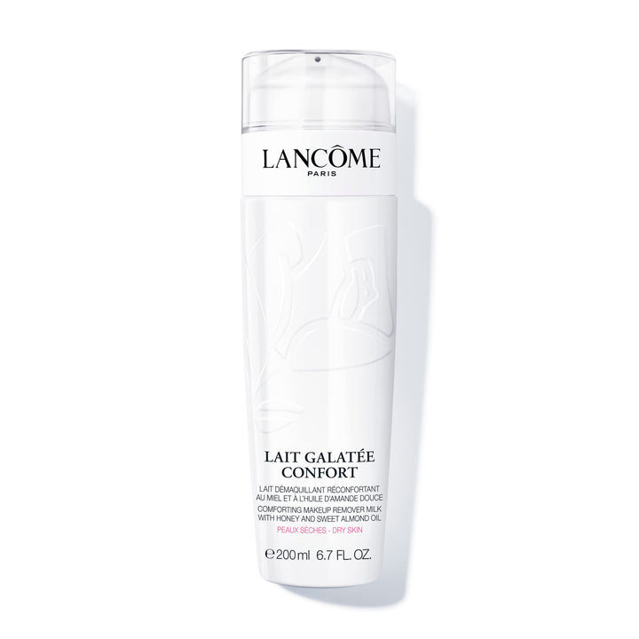 Lancôme Lait Galatée Confort front bottle shot showing packaging and calming formula benefits